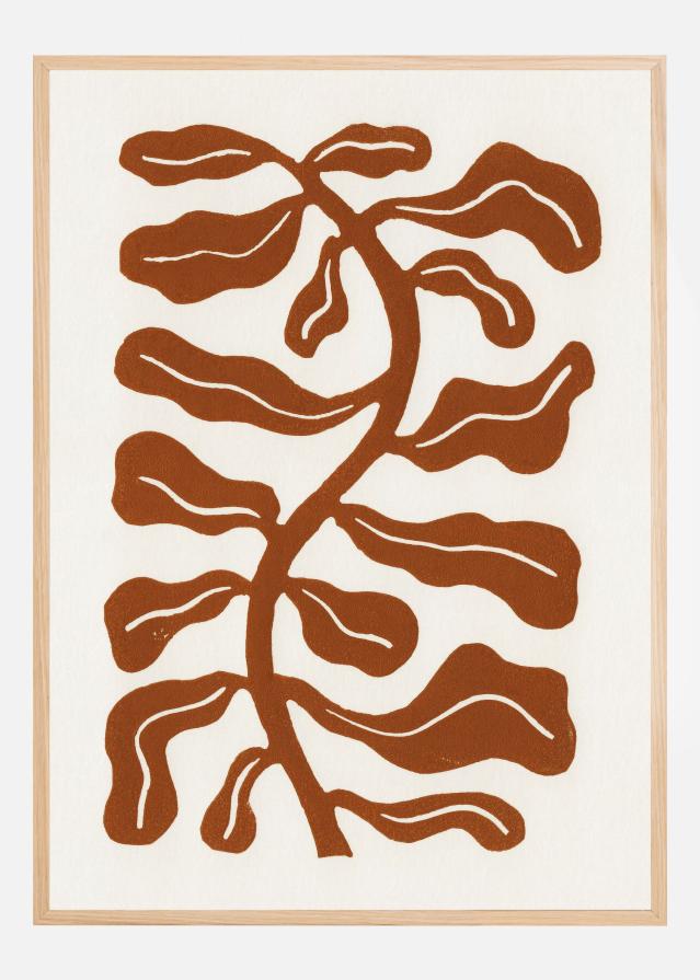 Wind Kissed Plant / Saddle Brown Poster