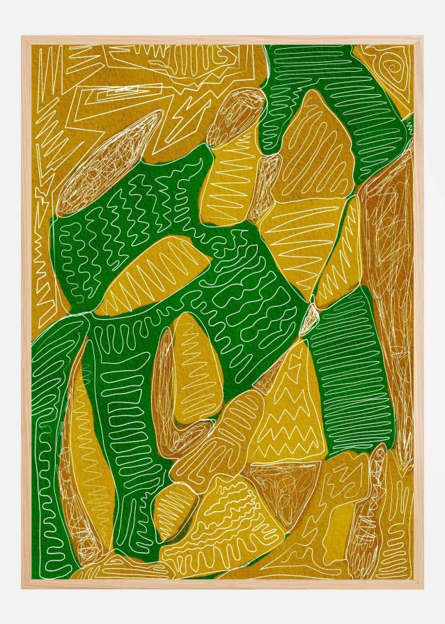 Gold and green abstract Poster