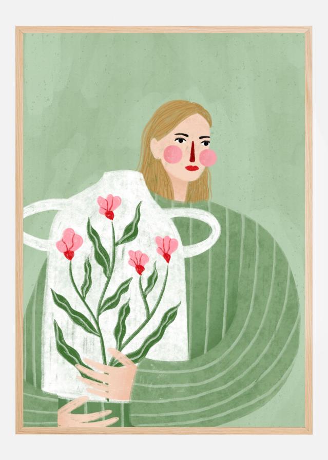 The Woman With He Vase Poster