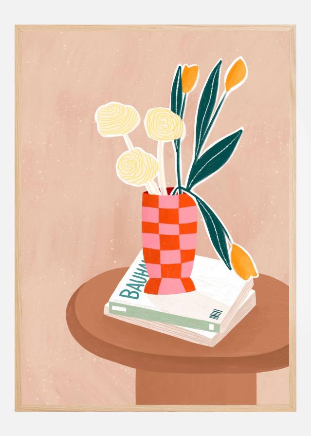 Checkered Vase Poster