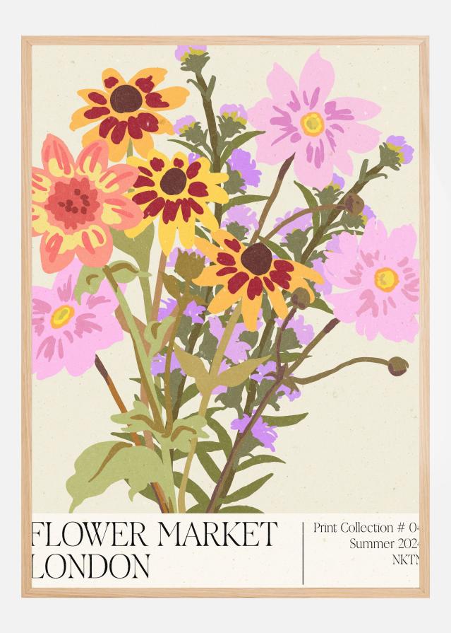 London Flower Market Poster