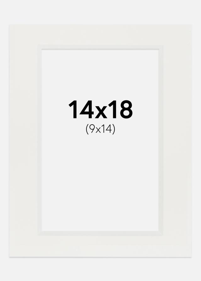 Passe-partout Blanc 3 mm (noyau blanc) 14x18 cm (9x14)