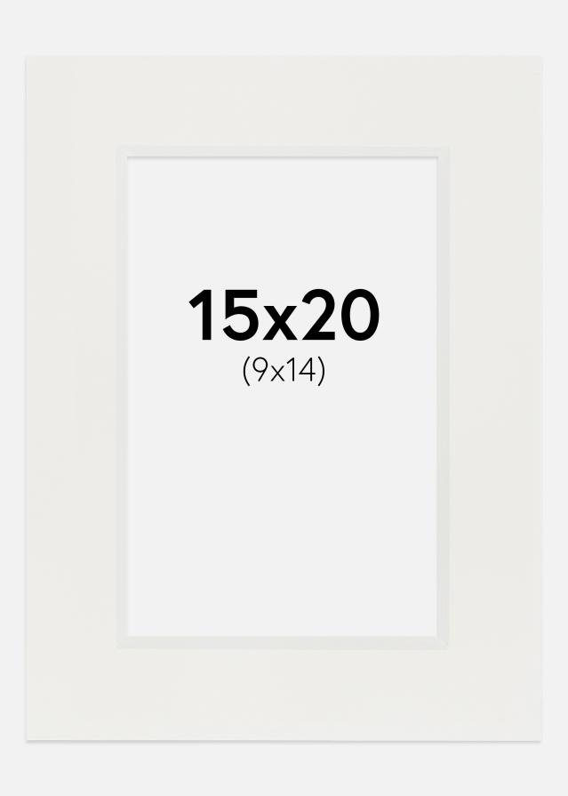 Passe-partout Blanc 3 mm (noyau blanc) 15x20 cm (9x14)