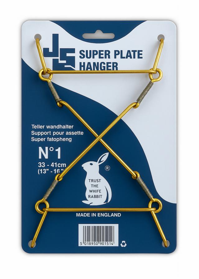 Support mural pour assiette Super Laiton 38-51 cm