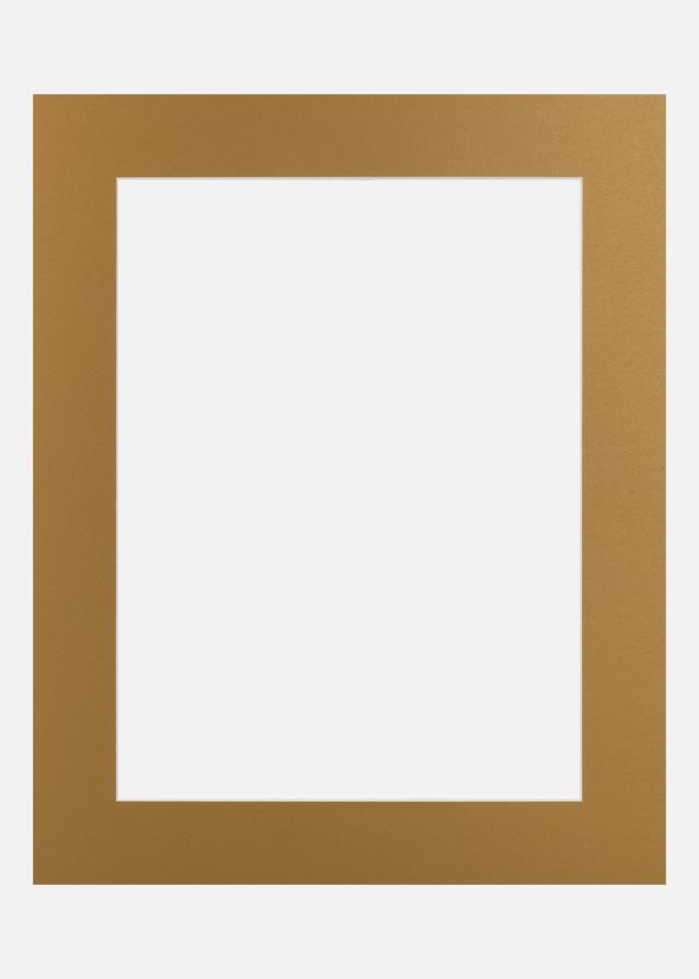 Passe-partout Brushed Brass Metal (noyau blanc) 20x20 cm (14x14)