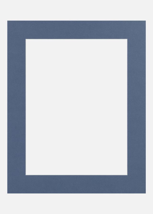 Passe-partout Blue Iris (noyau blanc) 15x20 cm (9x14)