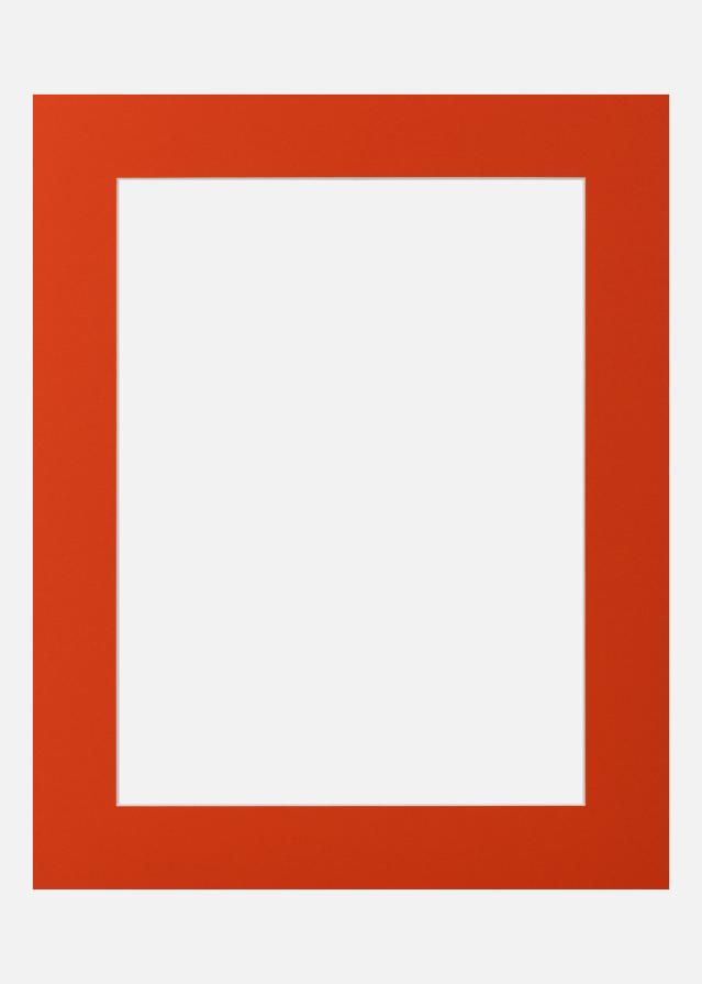 Passe-partout Deep Orange (noyau blanc) A4 21x29,7 cm (14x19)