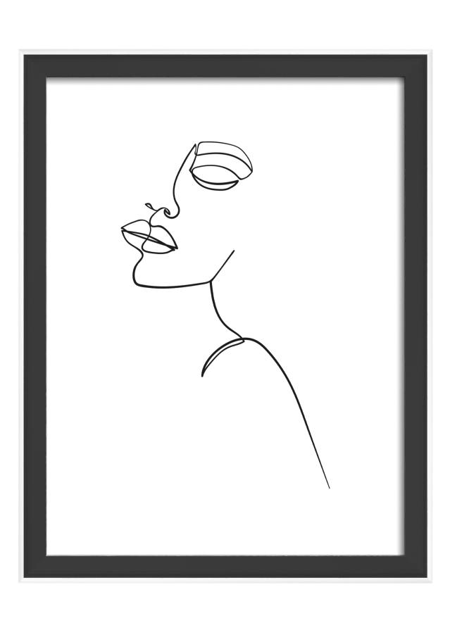 Cadre Silhouette Noir 15x20 cm