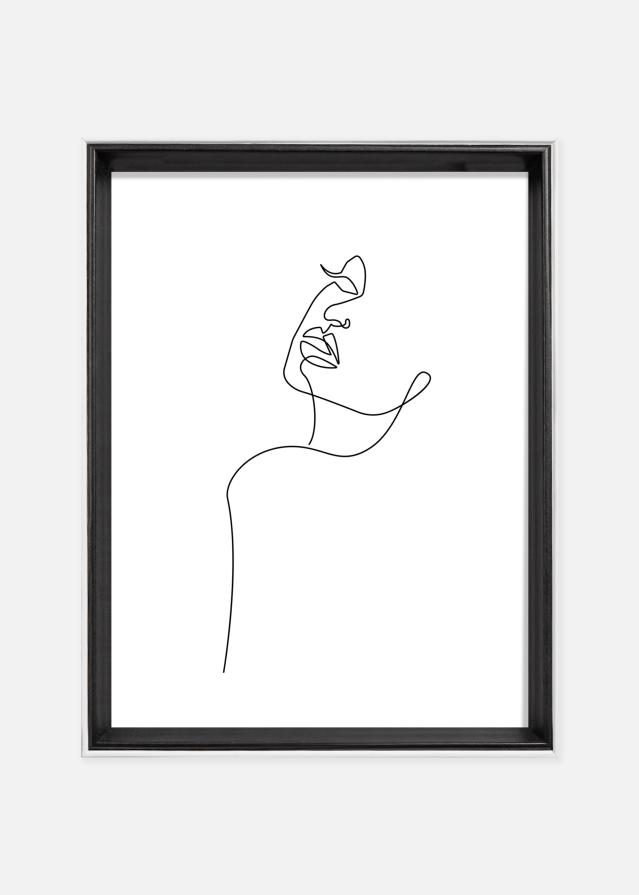 Cadre Silhouette Noir 18x24 cm