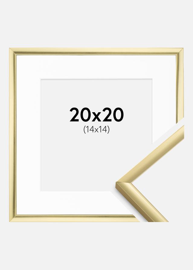 Cadre New Lifestyle Or 20x20 cm - Passe-partout Blanc 15x15 cm