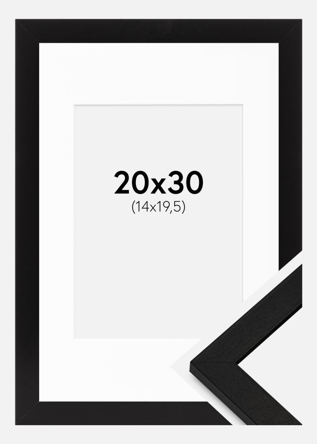 Cadre BGA Classic Noir 20x30 cm - Passe-partout Blanc 15x21 cm