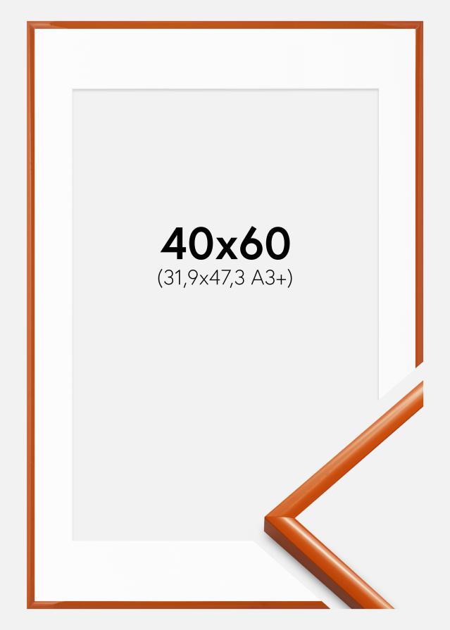 Cadre New Lifestyle Orange 40x60 cm - Passe-partout Blanc 32,9x48,3 cm