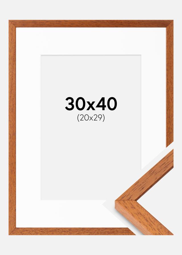Cadre Ares Cerise 30x40 cm - Passe-partout Blanc 21x30 cm