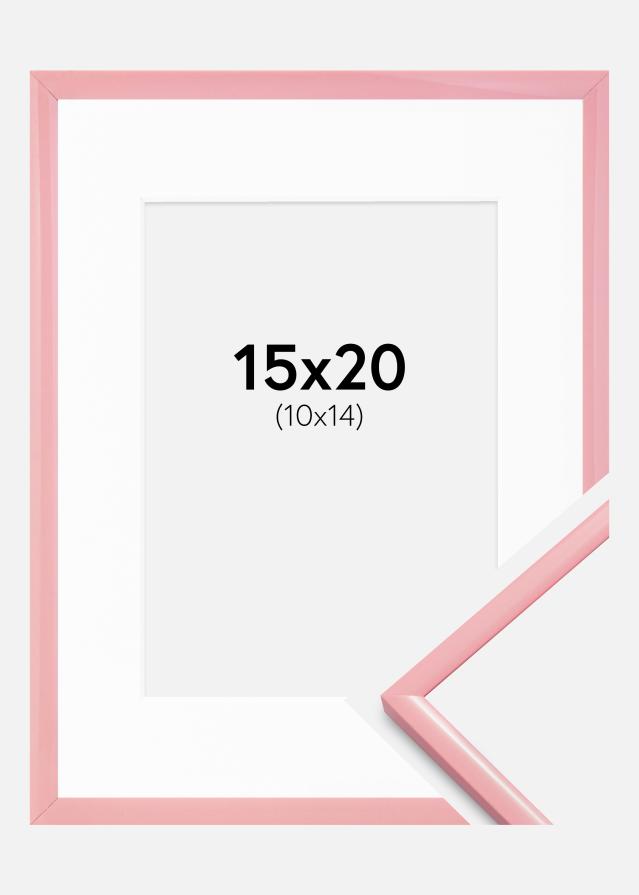 Cadre New Lifestyle Rose 15x20 cm - Passe-partout Blanc 11x15 cm