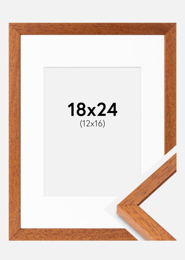 Cadre Ares Cerise 18x24 cm - Passe-partout Blanc 13x17 cm