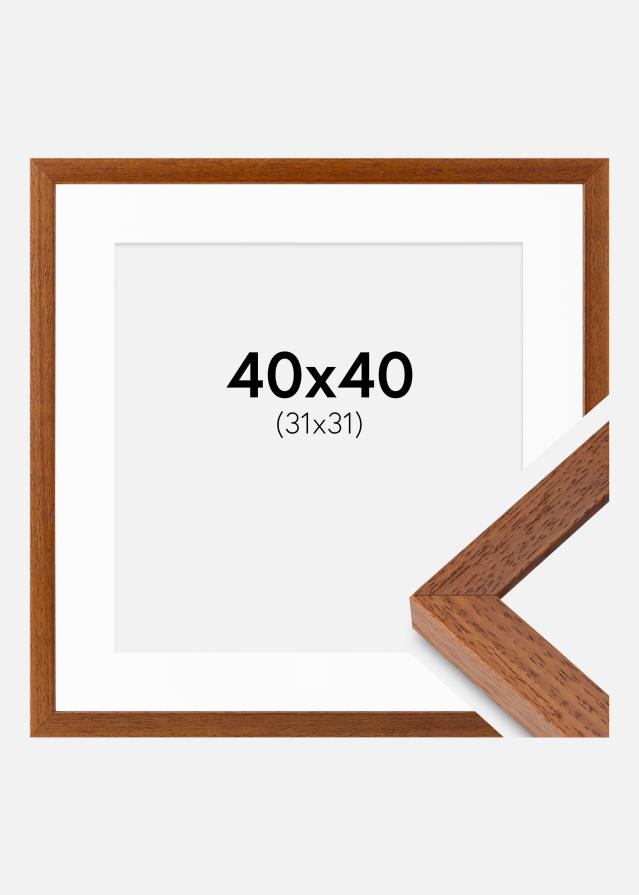 Cadre Hermes Livre 40x40 cm - Passe-partout Blanc 32x32 cm