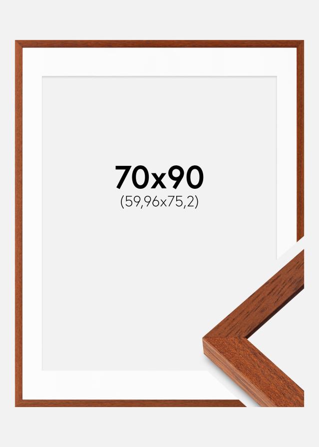 Cadre Hermes Cerise 70x90 cm - Passe-partout Blanc 24x30 inches