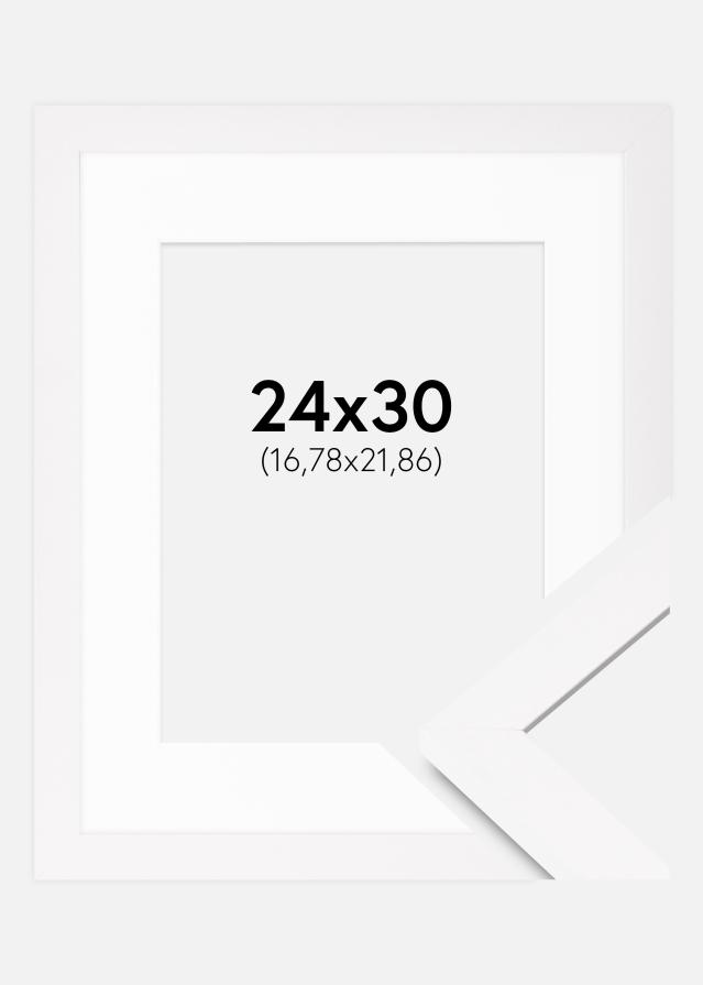 Cadre BGA Classic Blanc 24x30 cm - Passe-partout Blanc 7x9 inches