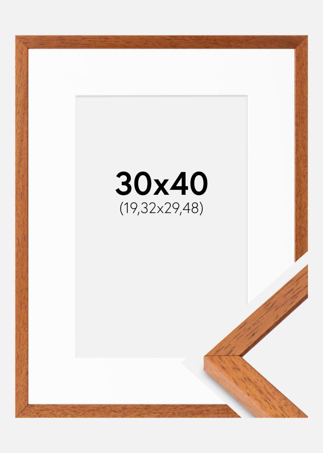 Cadre Ares Cerise 30x40 cm - Passe-partout Blanc 8x12 inches