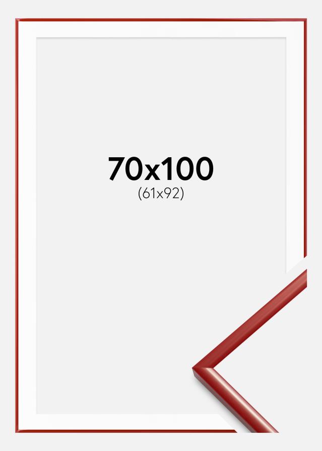 Cadre New Lifestyle Rouge 70x100 cm - Passe-partout Blanc 62x93 cm