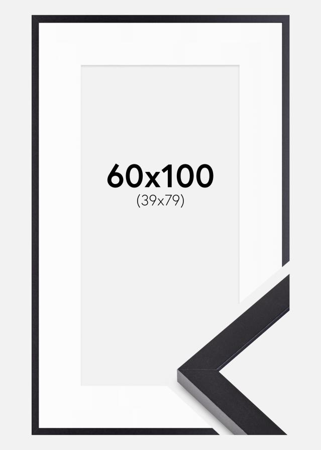 Cadre Selection Noir 60x100 cm - Passe-partout Blanc 40x80 cm