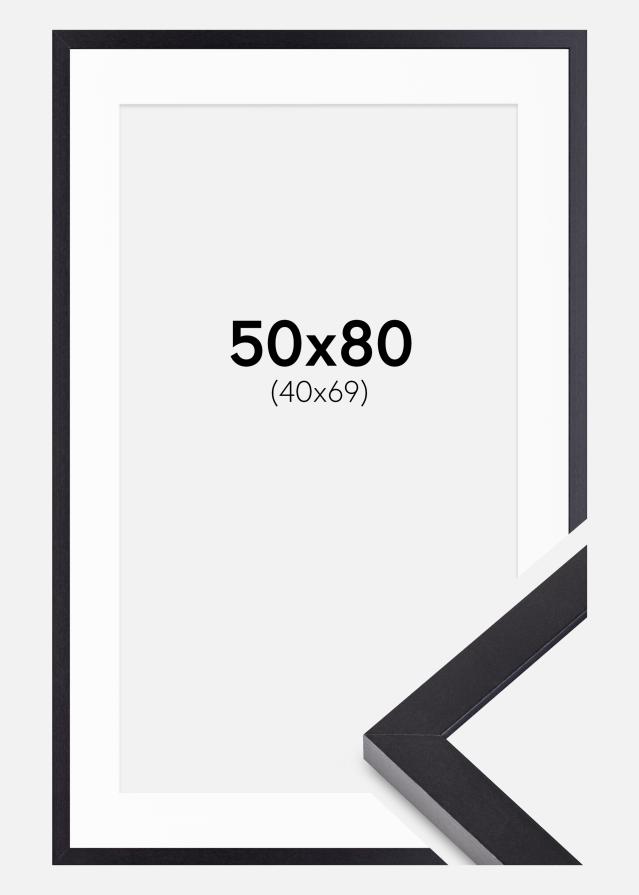 Cadre Selection Noir 50x80 cm - Passe-partout Blanc 41x70 cm