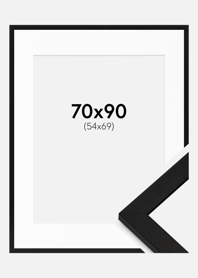 Cadre BGA Classic Noir 70x90 cm - Passe-partout Blanc 55x70 cm