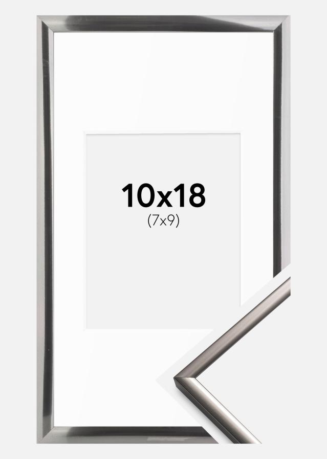 Cadre New Lifestyle Acier 10x18 cm - Passe-partout Blanc 8x10 cm