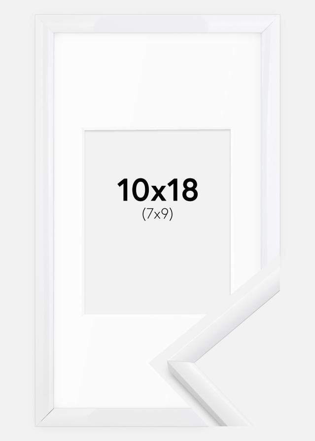 Cadre New Lifestyle Blanc 10x18 cm - Passe-partout Blanc 8x10 cm