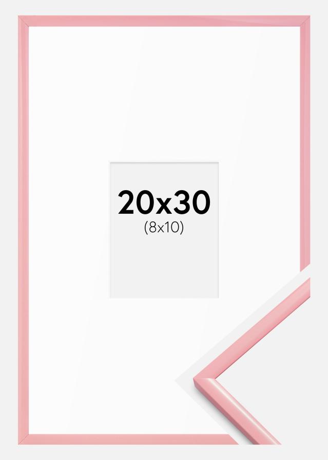 Cadre New Lifestyle Rose 20x30 cm - Passe-partout Blanc 9x11 cm