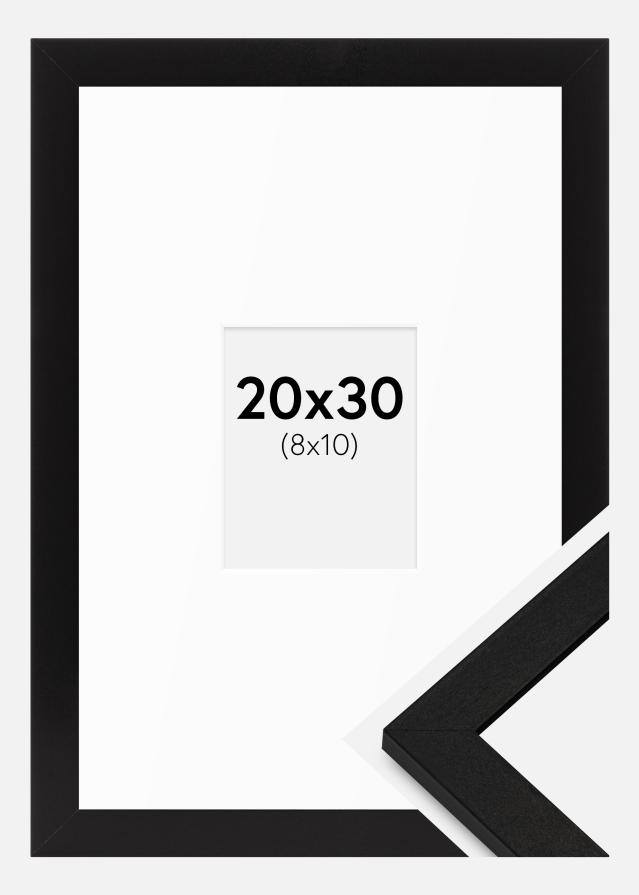 Cadre BGA Classic Noir 20x30 cm - Passe-partout Blanc 9x11 cm