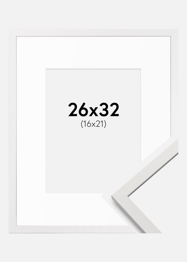 Cadre Edsbyn Blanc 26x32 cm - Passe-partout Blanc 17x22 cm