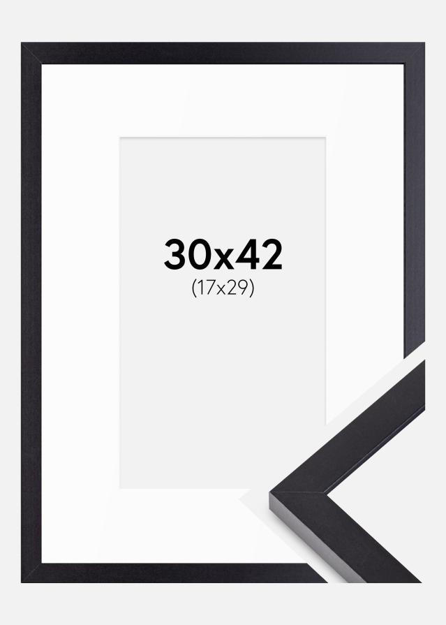 Cadre Selection Noir 30x42 cm - Passe-partout Blanc 18x30 cm