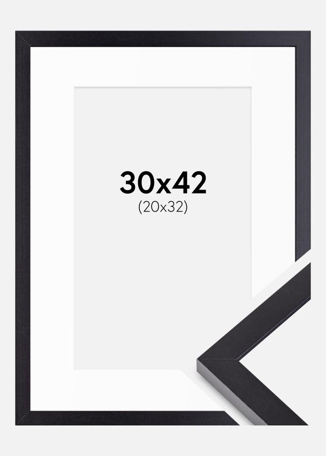 Cadre Selection Noir 30x42 cm - Passe-partout Blanc 21x33 cm