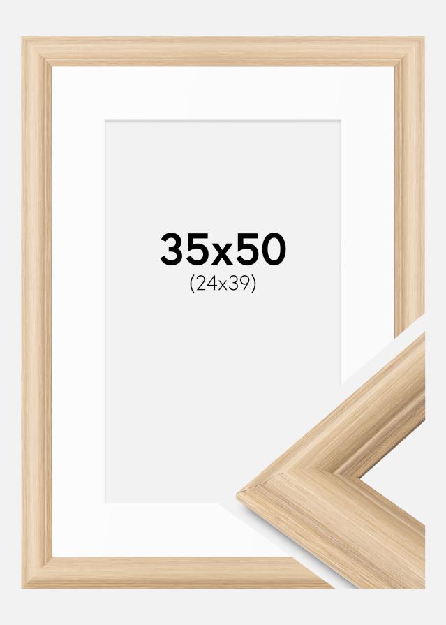Cadre Västkusten Chêne 35x50 cm - Passe-partout Blanc 25x40 cm