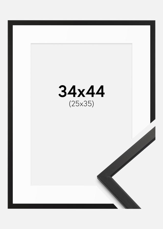 Cadre Edsbyn Noir 34x44 cm - Passe-partout Blanc 26x36 cm