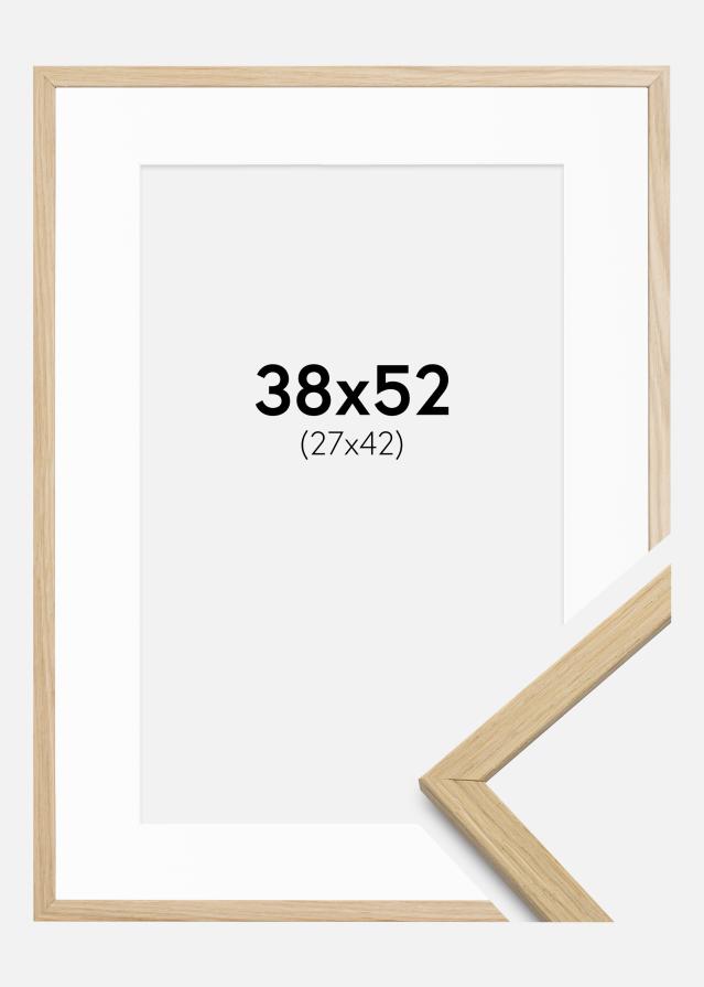 Cadre Edsbyn Chêne 38x52 cm - Passe-partout Blanc 28x43 cm