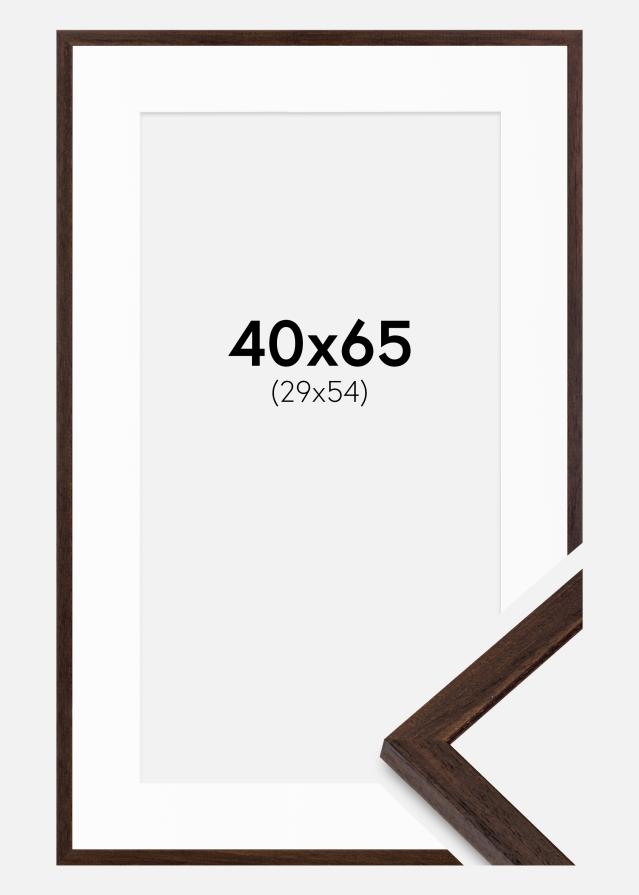 Cadre Edsbyn Noyer 40x65 cm - Passe-partout Blanc 30x55 cm