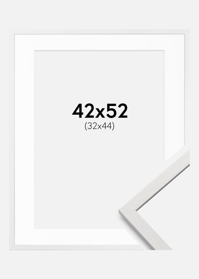 Cadre Edsbyn Blanc 42x52 cm - Passe-partout Blanc 33x45 cm