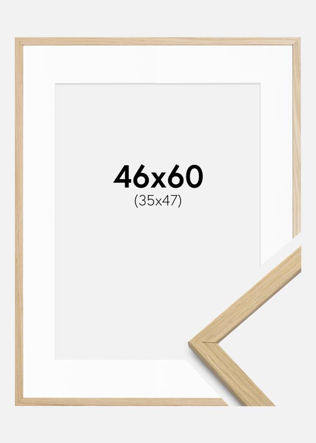 Cadre Edsbyn Chêne 46x60 cm - Passe-partout Blanc 36x48 cm