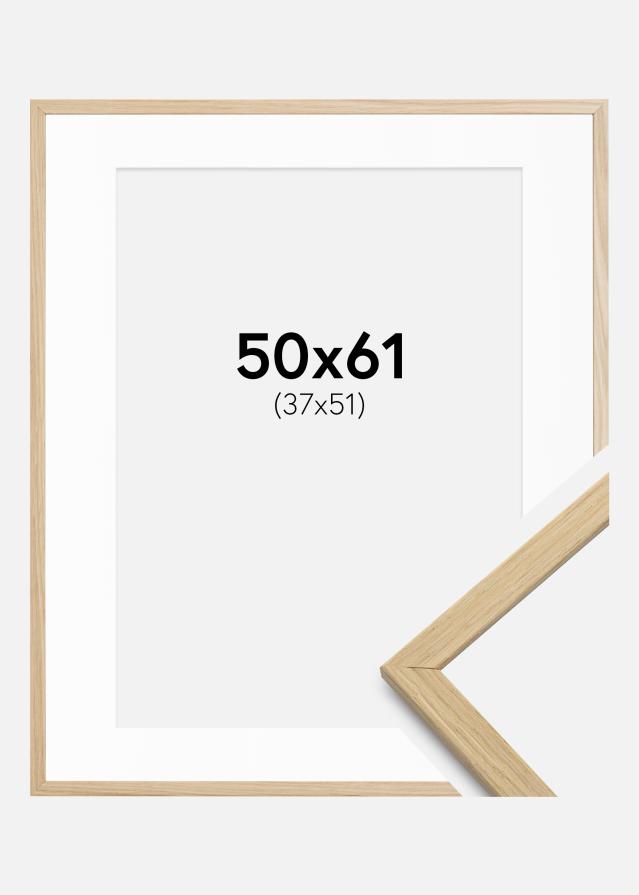 Cadre Edsbyn Chêne 50x61 cm - Passe-partout Blanc 38x52 cm
