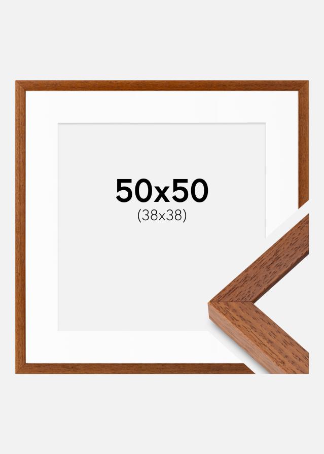 Cadre Hermes Livre 50x50 cm - Passe-partout Blanc 39x39 cm