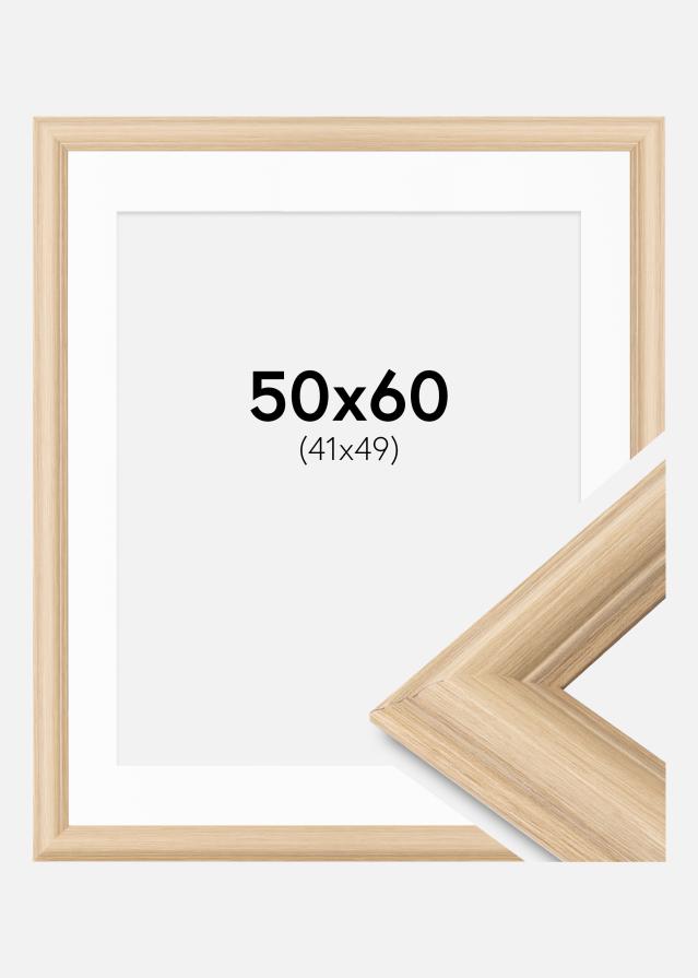 Cadre Västkusten Chêne 50x60 cm - Passe-partout Blanc 42x50 cm