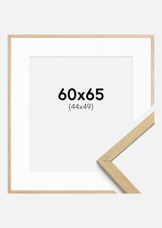 Cadre Edsbyn Chêne 60x65 cm - Passe-partout Blanc 45x50 cm