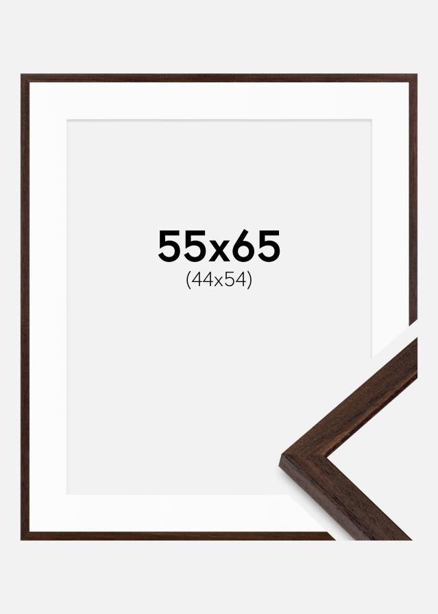 Cadre Edsbyn Noyer 55x65 cm - Passe-partout Blanc 45x55 cm