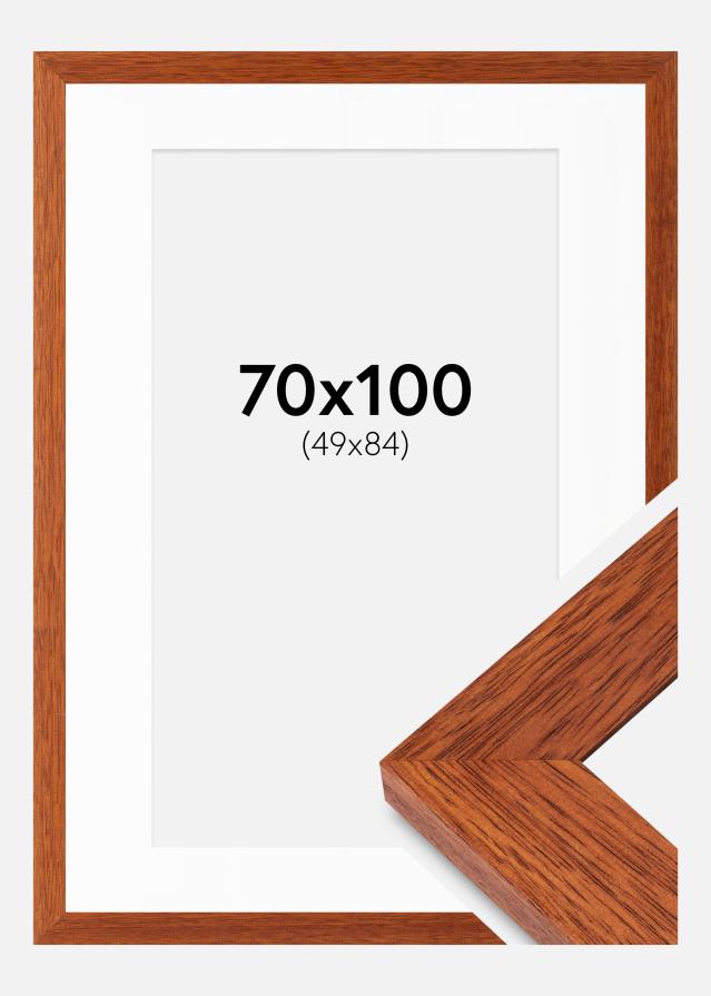 Cadre Juno Cerise 70x100 cm - Passe-partout Blanc 50x85 cm