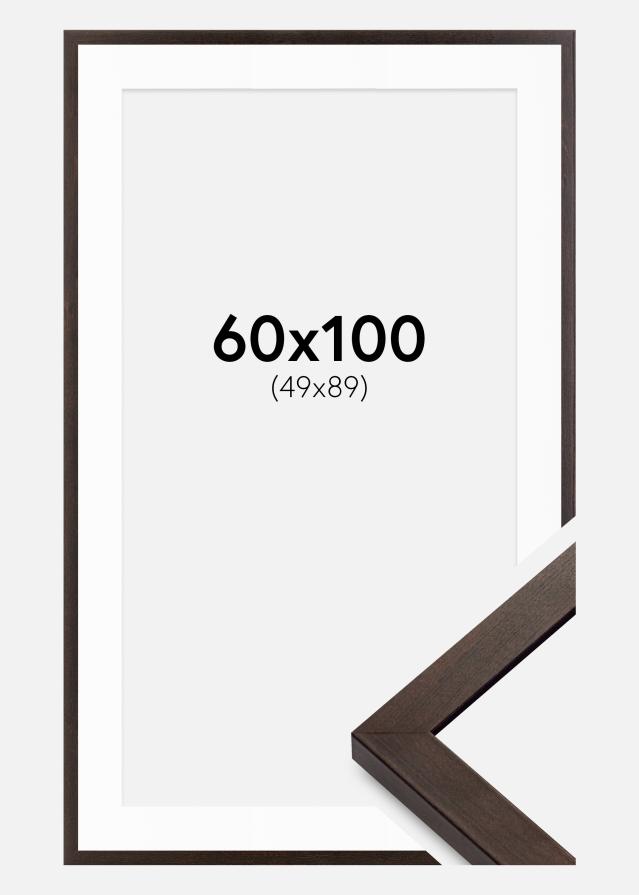 Cadre Selection Noyer 60x100 cm - Passe-partout Blanc 50x90 cm