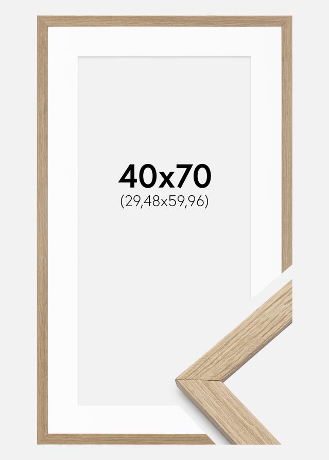 Cadre Stilren Chêne 40x70 cm - Passe-partout Blanc 12x24 inches