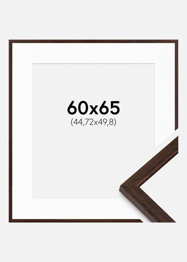 Cadre Edsbyn Noyer 60x65 cm - Passe-partout Blanc 18x20 inches