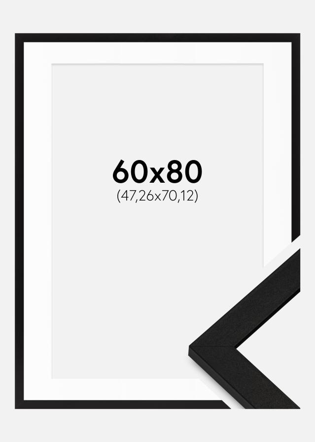 Cadre BGA Classic Noir 60x80 cm - Passe-partout Blanc 19x28 inches